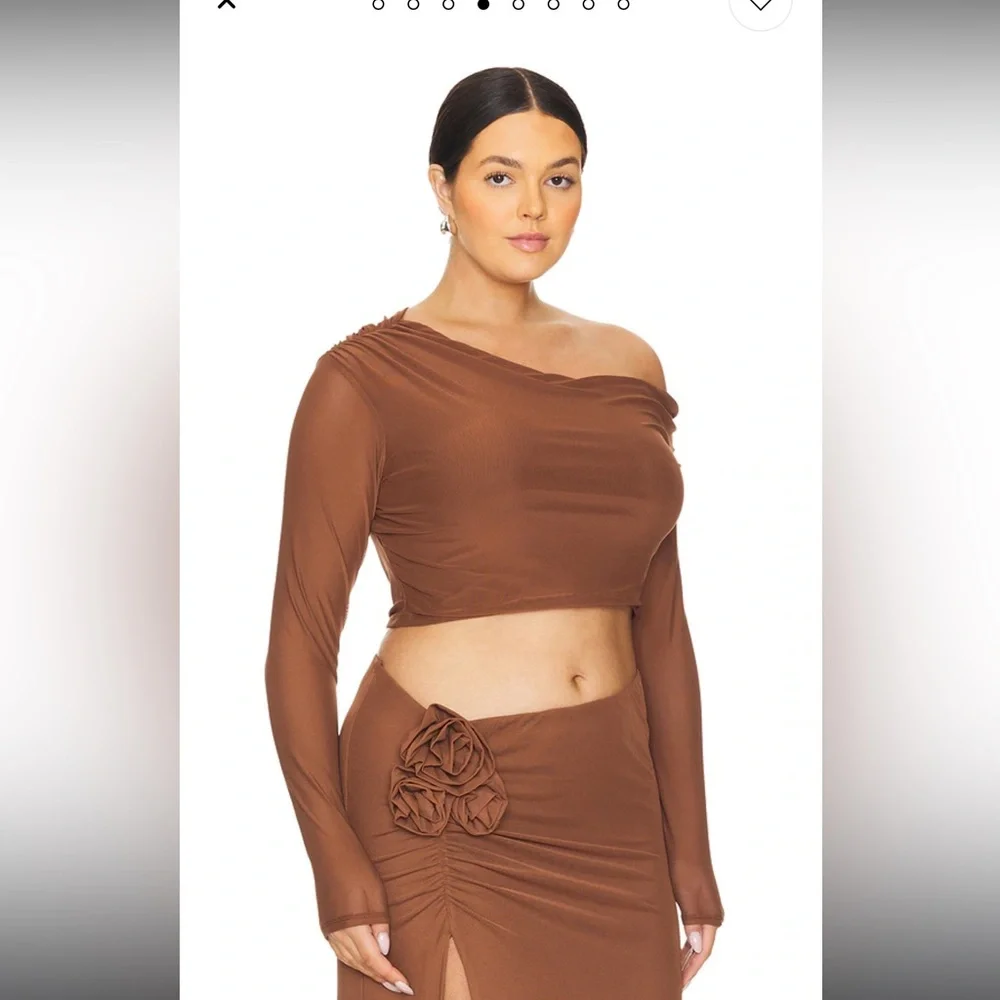 Elegant Brown Women's Skirt + Top Set | AFRM